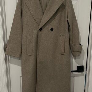 Zara Women's Tan Pea Coat